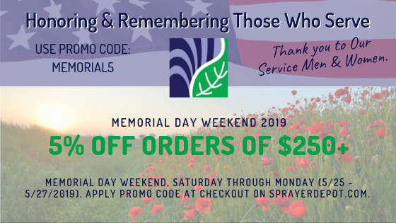 Memorial Day Savings at Sprayer Depot