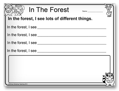 In the Forest Classroom Activity Worksheet