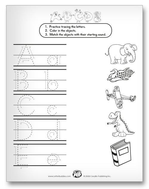 Letter Buddies Matching Classroom Activity Worksheet