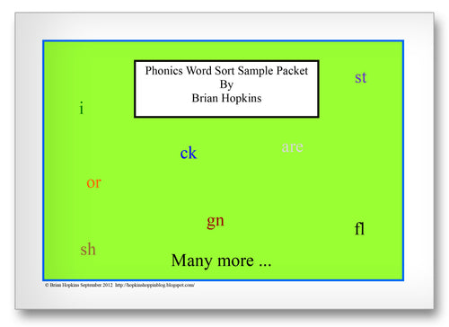 Phonics Word Sort Classroom Activity Worksheet
