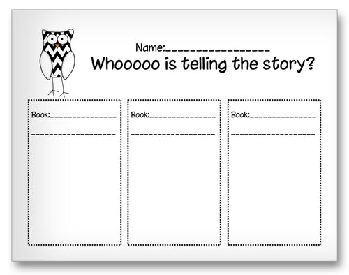 Who Is Telling the Story Classroom Activity Worksheet
