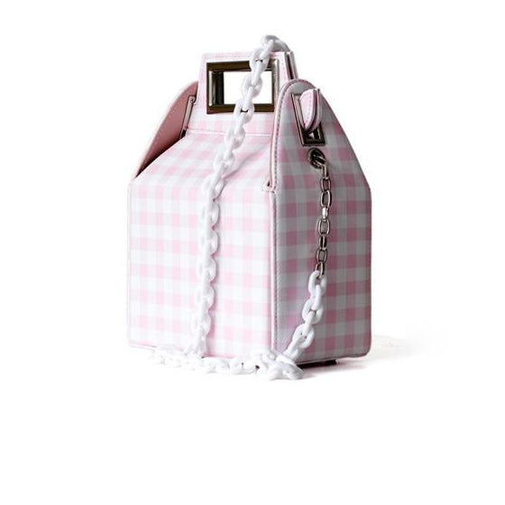 checkered side bag