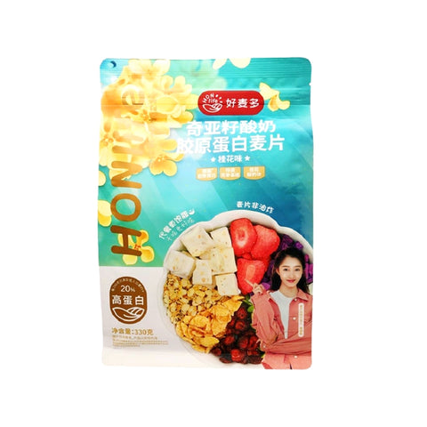 好麦多 奇亚籽酸奶胶原蛋白麦片 桂花味 330g - Milkbuy秒麦网