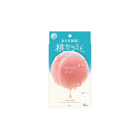 日本BCL MOMOPURI系列 神经酰胺乳酸菌补水蜜桃啫喱面膜 4枚入 - Milkbuy秒麦网