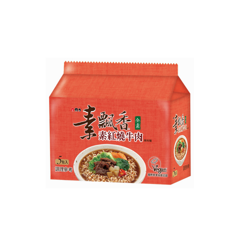 维力 素飘香 素红烧牛肉风味面 85g*5包入 - Milkbuy秒麦网