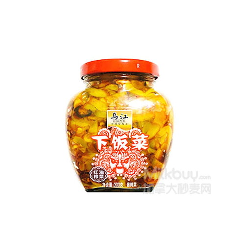 乌江牌 涪陵榨菜 下饭菜 红油榨菜 玻璃瓶装 重300g