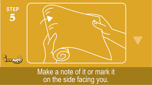 Step 5: Make a note of it or mark it on the side facing you