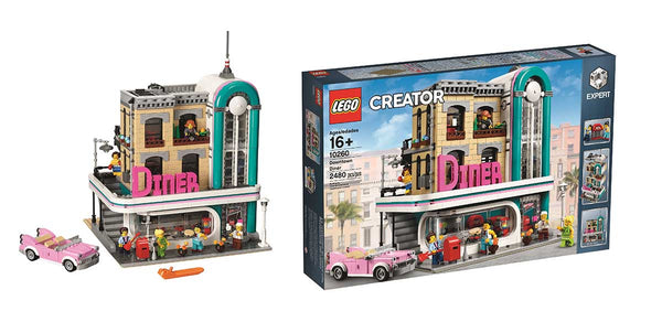LEGO Downtown Diner 10260 Model and Box