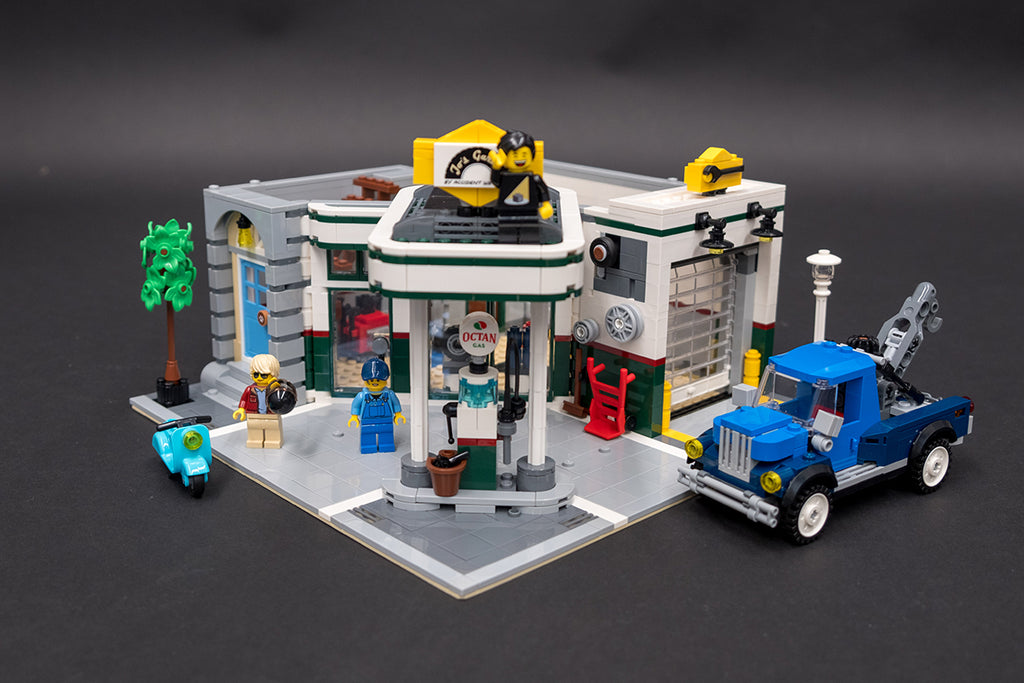 LEGO Corner Garage Ground Floor Build