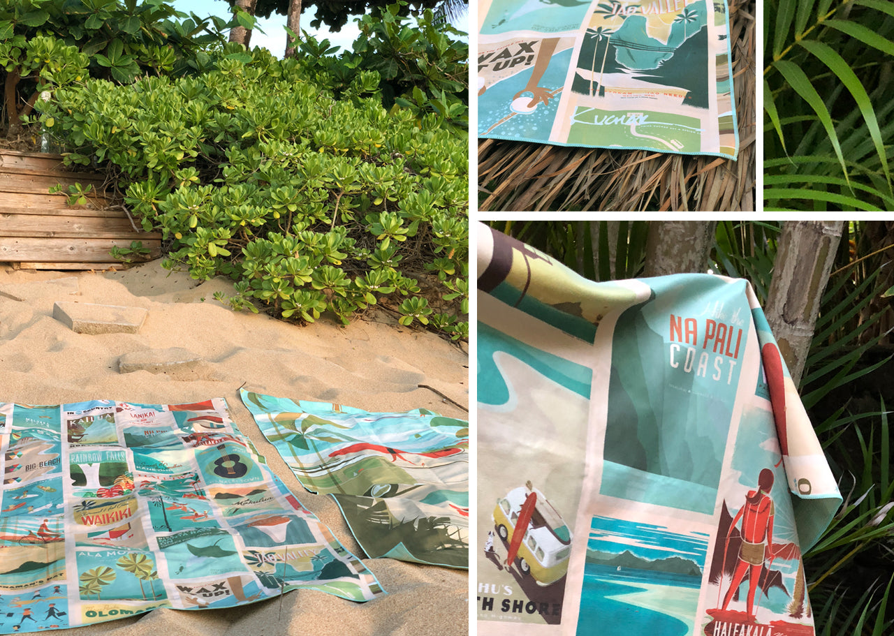 Nick Kuchar for Surfer Towel DESTINATIONS print lookbook summer 18