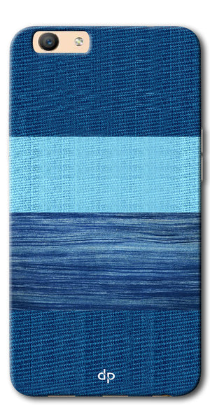 DigiprintsBig Blue Denim Pattern Back Case Cover For Oppo F3