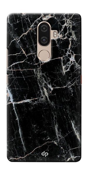 Digiprints Black Marble Design 2 Printed Designer Back Case Cover For Lenovo K8 Plus