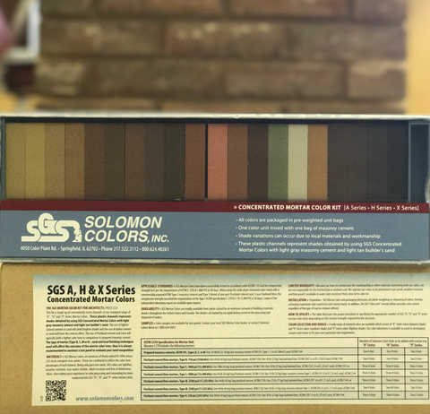 Mortar Color Sample Kit Used for color matching tuckpointing