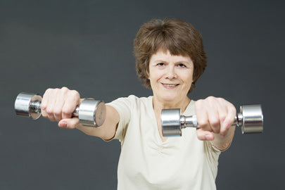 Woman engaged in Muscle Building exercises