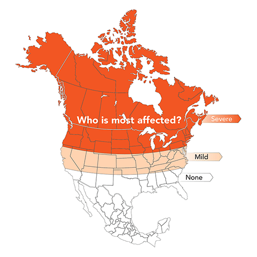 SAD Map of North America