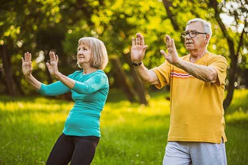 Seniors Tai Chi in Park