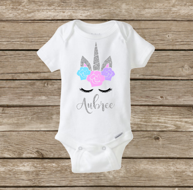 customized onesie for baby girl