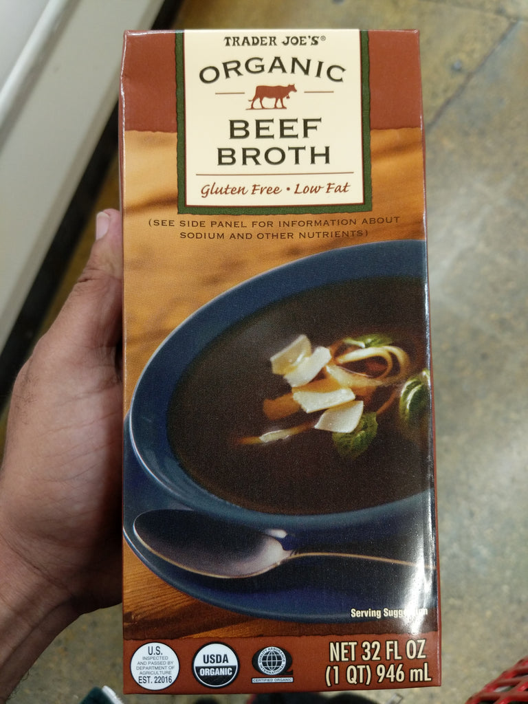 Trader Joe's Organic Beef Broth (Low Fat, Gluten Free) We'll Get The Food