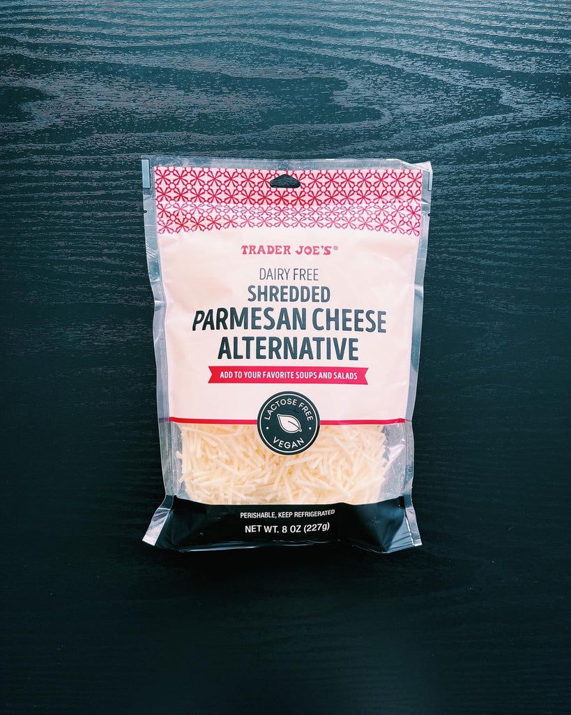 Trader Joe's Shredded Parmesan Alternative Cheese (Dairy Free) We'll