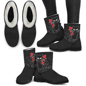 Kitty Love Furry Boots
