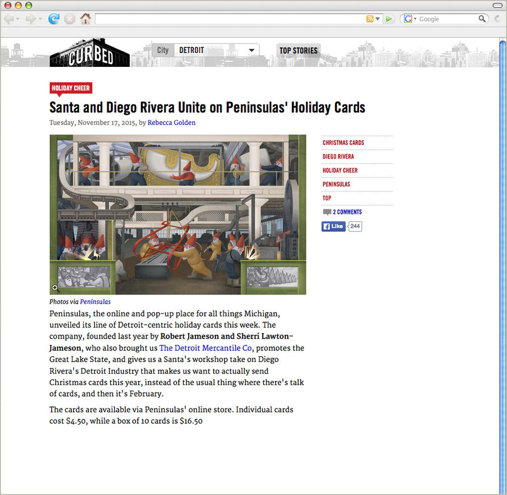 Santa and Diego Rivera Unite on Peninsulas' Holiday Cards