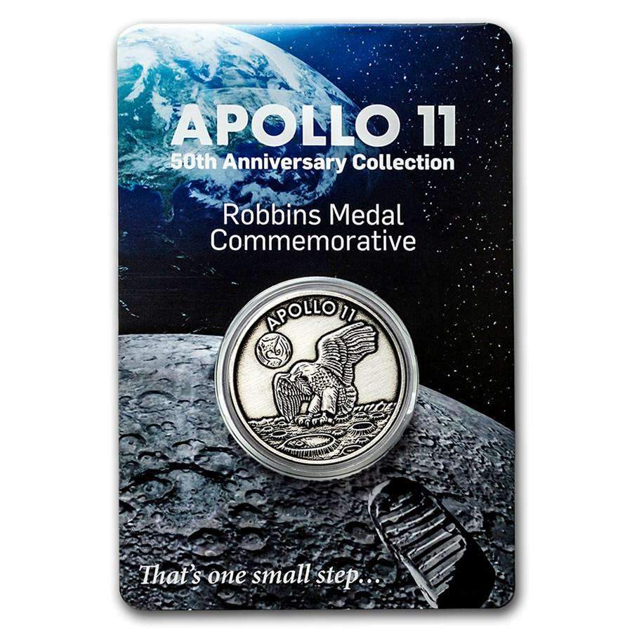 Apollo 11 50th Anniversary Robbins Commemorative 1oz Copper Silver Plated