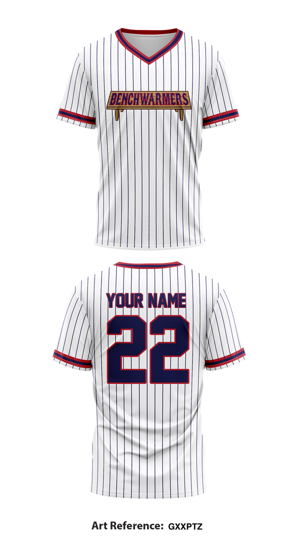 Short-Sleeve V-Neck Baseball Jersey 