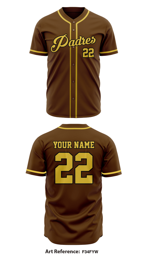 brown baseball jersey