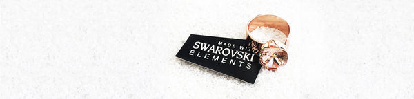 Rose gold ethical ring with swarovksi crystal