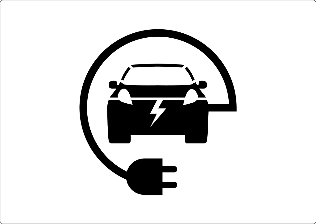 Electric Car Charging Stencil (2) Stencil Warehouse