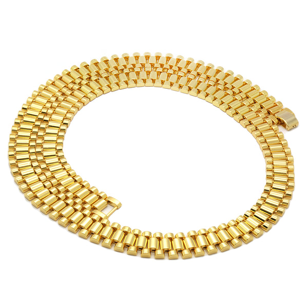 gold plated rolex chain