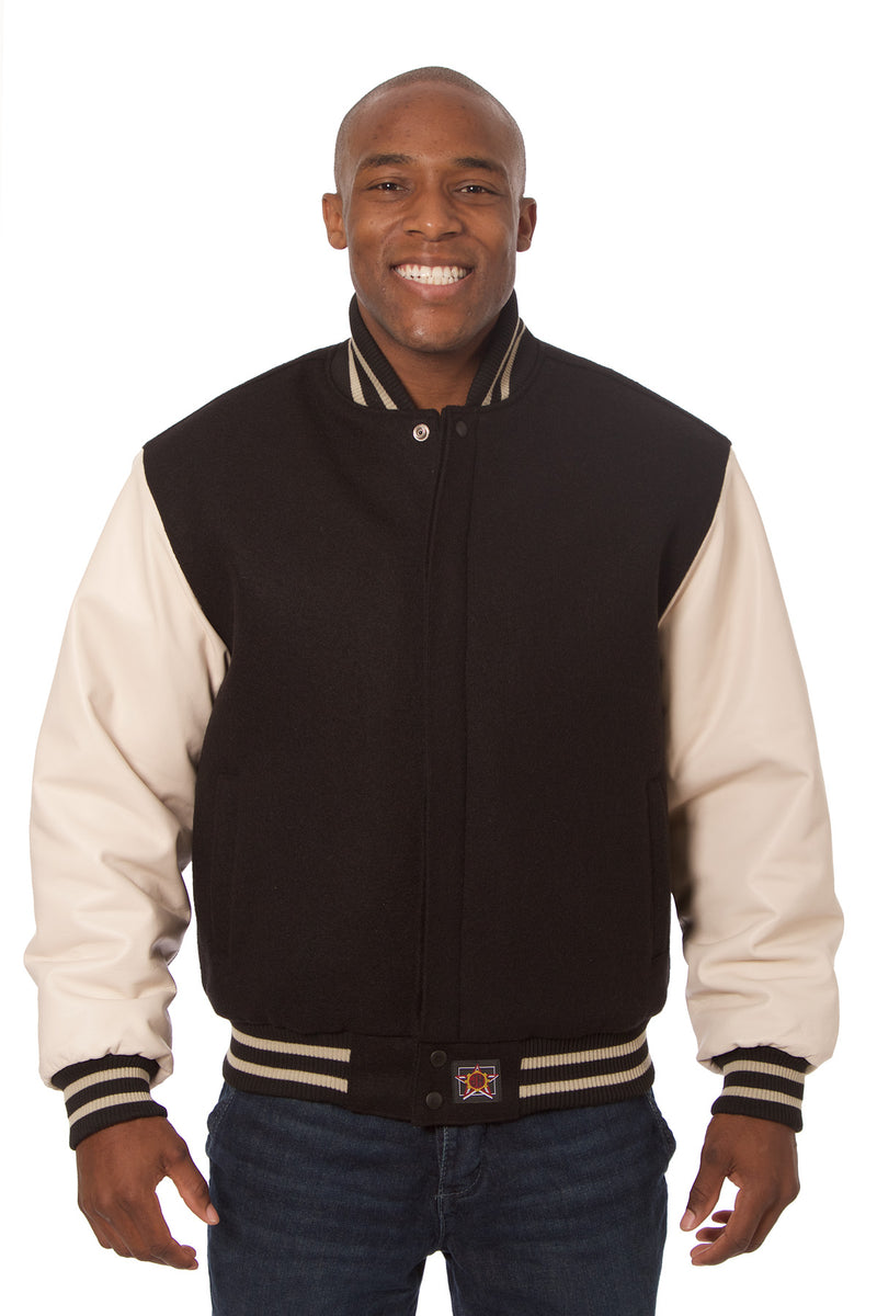 Los Angeles Dodgers JH Design Wool & Leather Reversible Jacket - Black