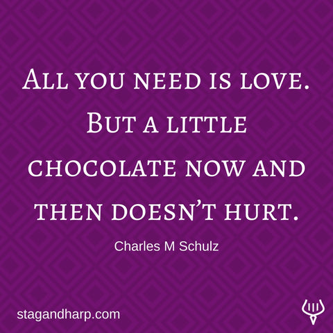 All you need is love. But a little chocolate now and then doesn’t hurt. Charles M Schulz