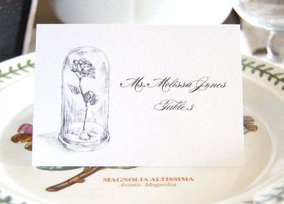 Beauty And The Beast Fairytale Wedding Disney Place Cards