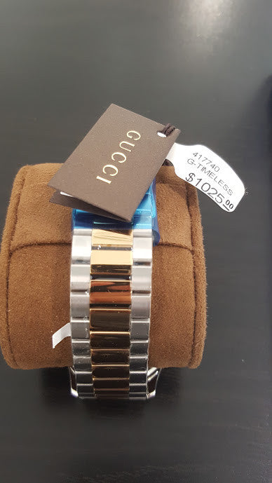 gucci two tone watch