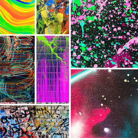 80s party neon backdrop