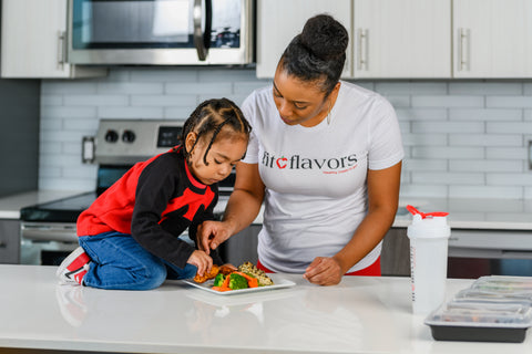 kids help with preparing meals