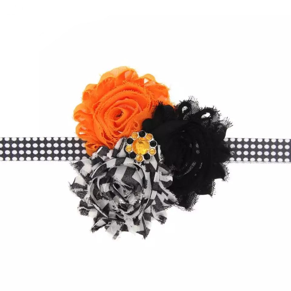 4” • Triple Rosette Halloween Headband