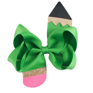 Green • 4.5" Pencil Hair Bow