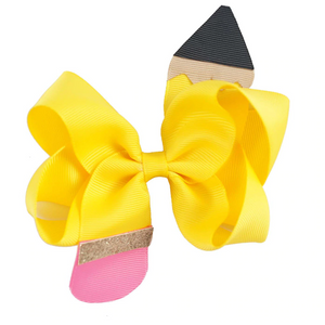 Yellow • 4.5" Pencil Hair Bow