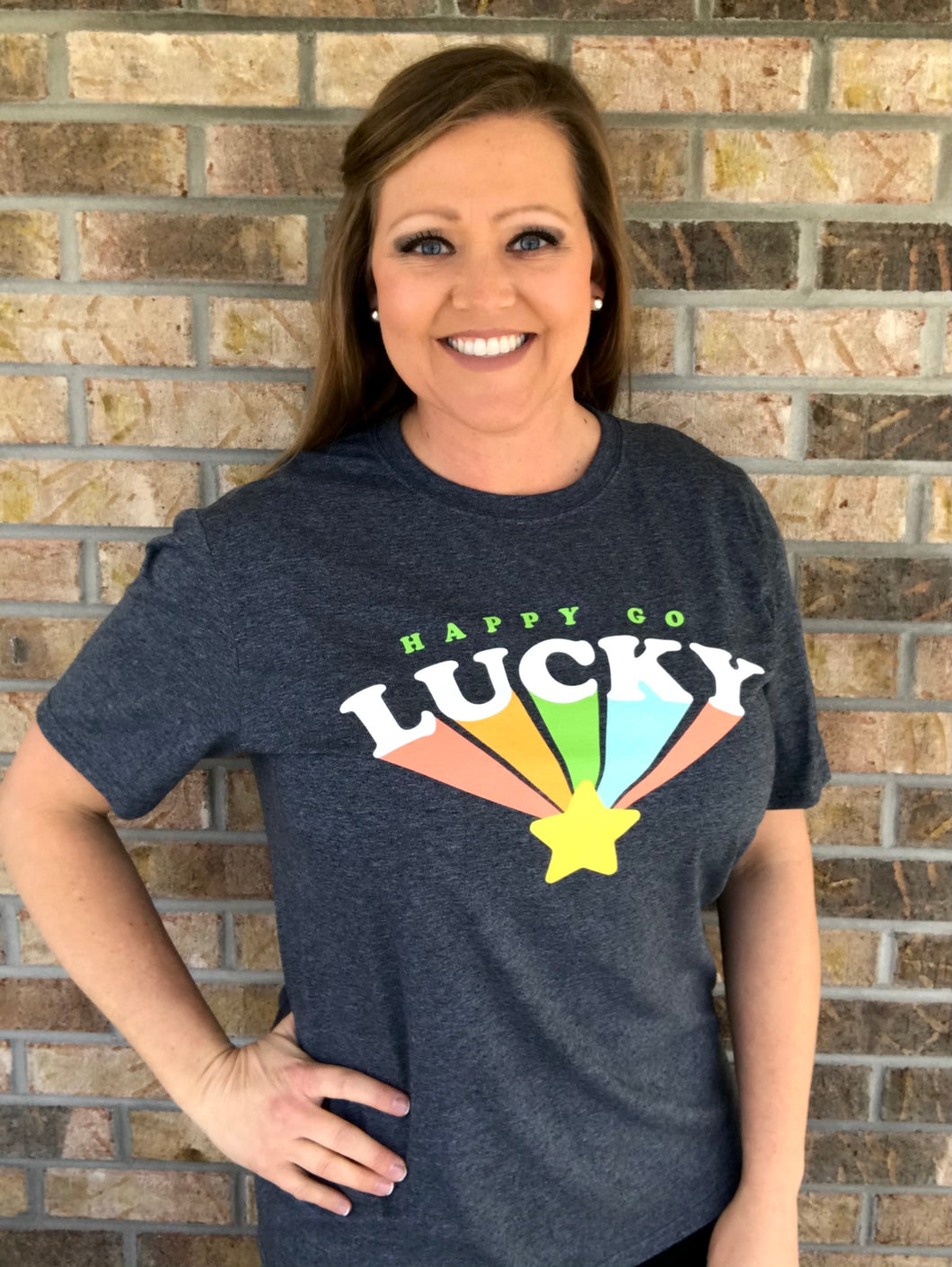 Happy Go Lucky Premium Tee