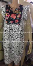 Black Dot Floral Flutter Dress