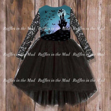 House on Haunted Hill Lace Sleeve Tutu Dress