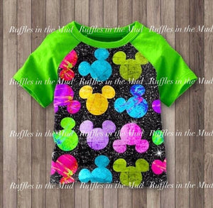 Mickey Watercolors Raglan