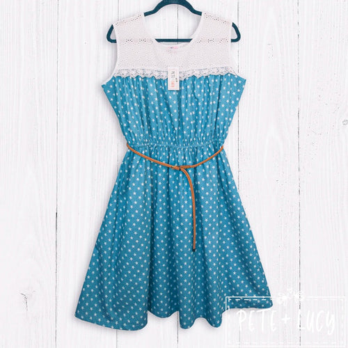 P+L • Women's Lace & Denim Star Dress