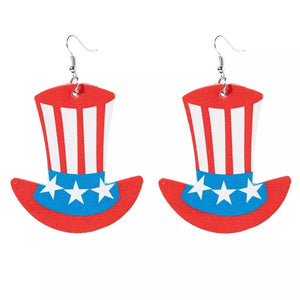 Uncle Sam Hat Earrings