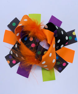 5” • Halloween Polka Dots Loop Hair Bow