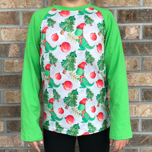 Dinosaur's Christmas Raglan