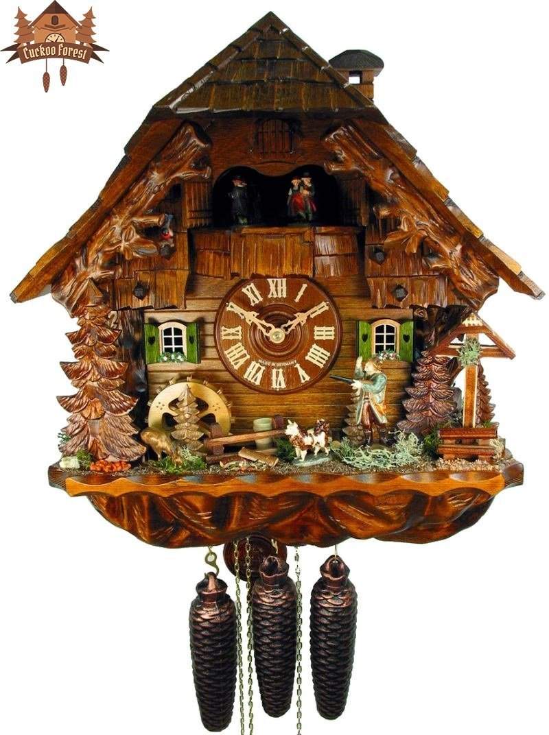 Cuckoo Clock 8 Day Movement Chalet Style 40cm By August Schwer Cuckoo Forest