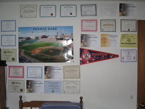 Special Wall of Honor certificate display